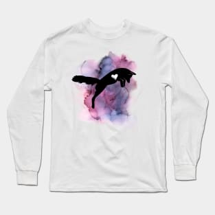 Watercolor Fox Heart Long Sleeve T-Shirt